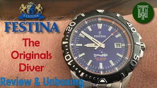 Festina "The Originals Diver" 200m Dive Watch - Review & Unboxing (F20461-1 / Miyota 2315)