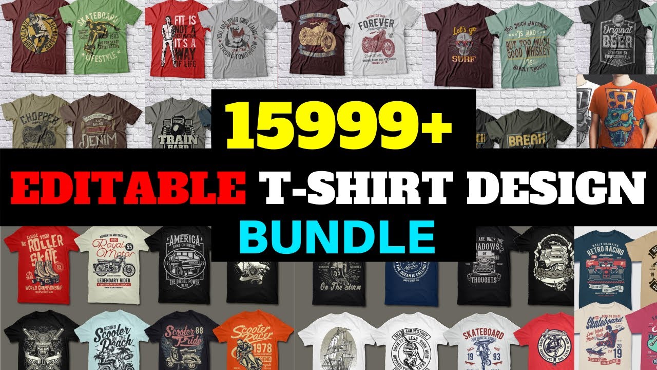 Mega editable t-shirt designs bundle 2021