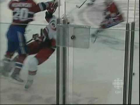 James Wisniewski decks Brandon Sutter