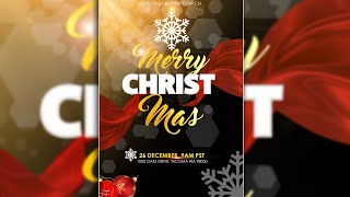 Quistt LIVE! Christmas Flyer Design in Photoshop | Flyer Design Photoshop 2021