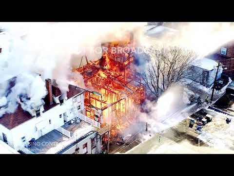 03-12-19 Quincy, MA - Drone Aerials- Massive 5-Alarm Fire