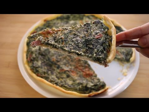 QUICHE aux épinards, Ricotta et speck|| Tarte salée facile