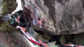 Video thumbnail de The drog adict the criminal and the alcoholic, 7c. Fionnay