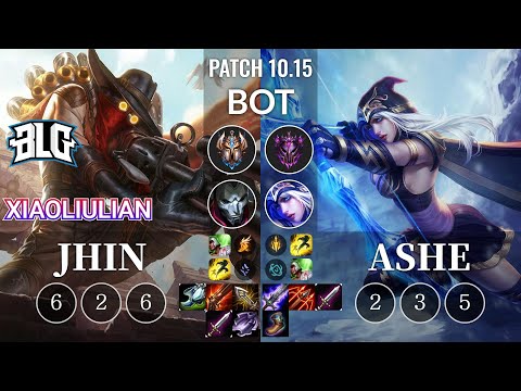 BLG xiaoliulian Jhin vs Ashe Bot - KR Patch 10.15