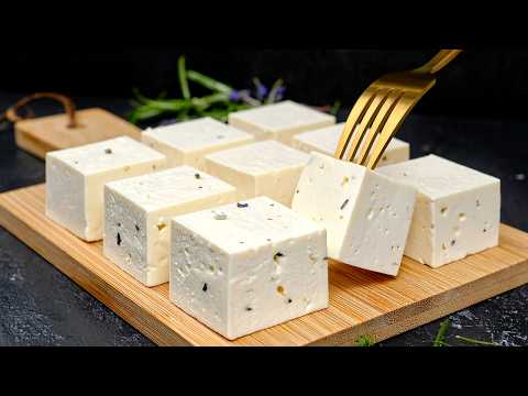 Hausgemachter FETA KÄSE! Besser als im Laden! Fertig in 10 Minuten!