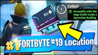 FORTBYTE 19 Location - ACCESSIBLE WITH THE VEGA OUTFIT INSIDE A SPACESHIP BUILDING (Fortnite)