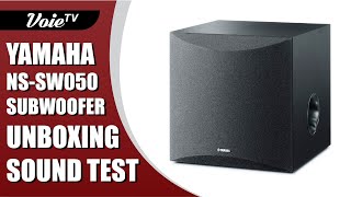 YAMAHA NS-SW050 active subwoofer (unboxing and testing)