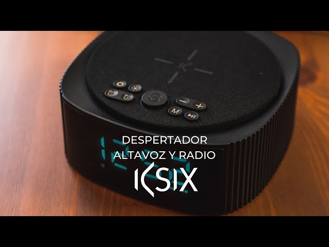 Despertador cargador inalámbrico Ksix, 10W, Tecnología Qi, Altavoz  bluetooth, 2 Alarmas, Radio FM, 3 intensidades de luz