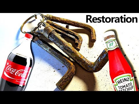 Restoration of rust tools using ketchup and cola