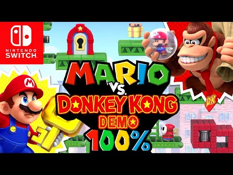 Mario vs. Donkey Kong Nintendo Switch Remake - 100% Longplay Full Demo Game Walkthrough Gameplay