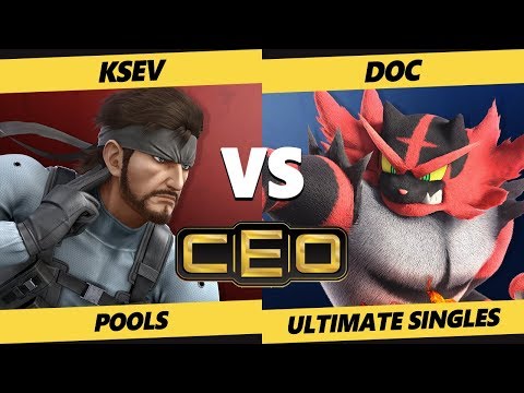CEO 2019 SSBU - Ksev (Snake) Vs. Doc (Incineroar) Smash Ultimate Tournament Pools