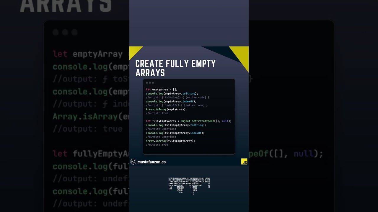Javascript, Create Fully Empty Array #javascript