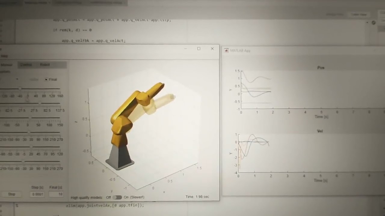 Interactive 6-axis joint control app built in MATLAB