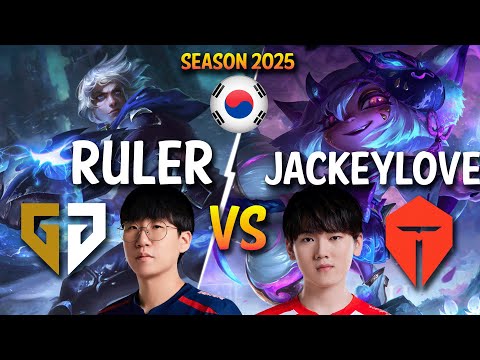 GEN Ruler vs TES JackeyLove - Ruler EZREAL vs JackeyLove TRISTANA ADC - Patch 15.3 KR Ranked lolrec