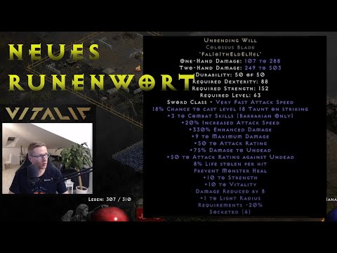 Neues Runenwort geleakt für D2R Patch 2.4: Unbending Will