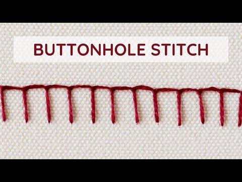 Buttonhole stitch hand embroidery video tutorial