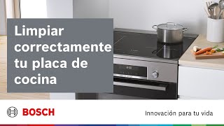 Bosch  ¿Cómo limpiar una placa vitrocerámica o una placa de inducción? anuncio