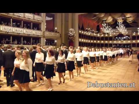 Erster Durchlauf des ersten Teils der Eröffnung - Generalprobe Wiener Opernball 03.02.2016