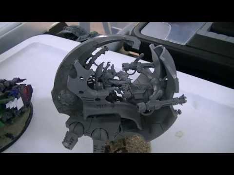 Necron Tesseract Vault and Tesseract Ark converted- Blue Table Painting