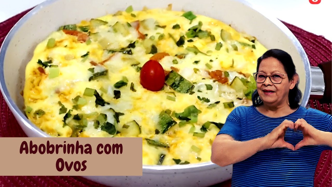 COM ABOBRINHA E OVOS FIZ UM DELICIOSO JANTAR EM 10 MINUTO.