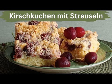 Kirschkuchen mit Streuseln vom Blech
