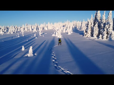 [4K] Snowshoeing in Norway (Lillehammer) by drone - Schneeschuhwandern in Norwegen
