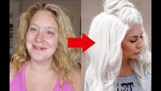 From Yellow to WHITE HAIR in under 10mins! No Bleach, No Damage!| Jade Madden