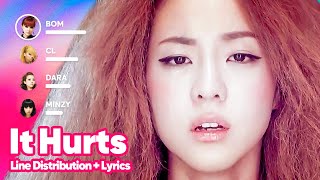 2NE1 - It Hurts (Line Distribution + Lyrics Karaoke) PATREON REQUESTED
