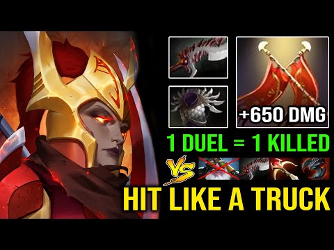 BRUTAL +650 DUEL DAMAGE Legion Commander Hit Like a Truck 100% Deleted Sniper Dota 2