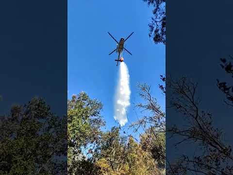 #incendio Forestal pedregozo #helicoptero lanzamiento de enfriamiento