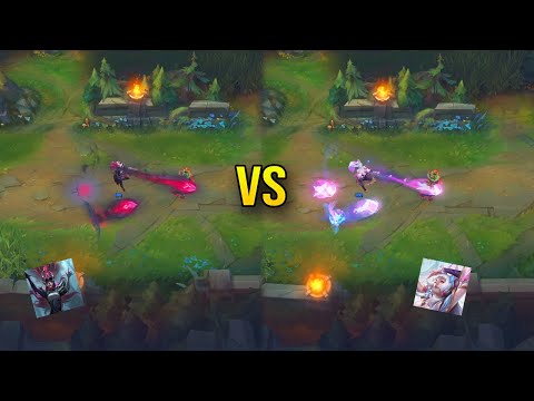 Coven Syndra vs Spirit Blossom Syndra Skin Comparison - League of Legends