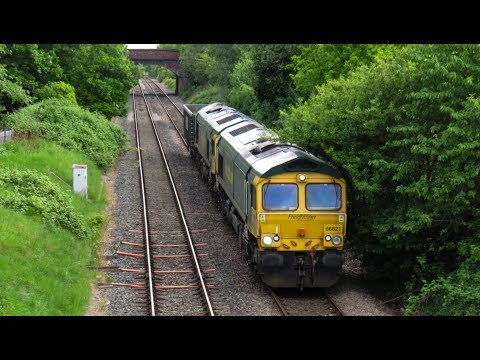Freightliner Class 66 No's. 66621 & 66536 on 6E53 Crewe Basford Hall - Hunslet Yd on 17.05.20 - HD