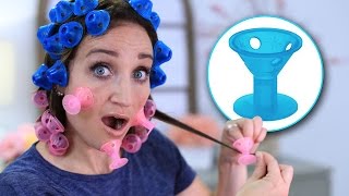 ‪Do Spoolies Really Work? | No Heat Curls Fab or Fail | Cute Girls Hairstyles