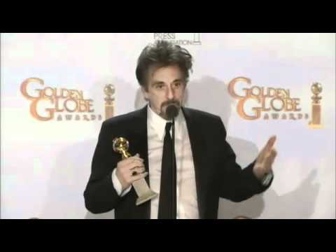 Al Pacino press conference on winning at Golden Globe Awards 2011