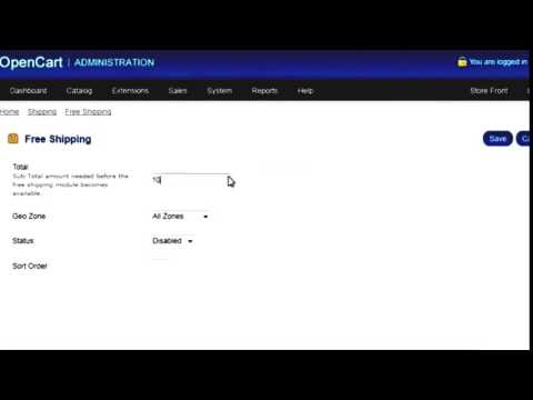 How to configure shipping methods in OpenCart