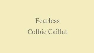 colbie caillat - fearless lyrics