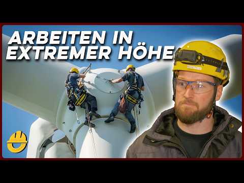 Windrad-Techniker: Arbeiten in 100 Metern Höhe!