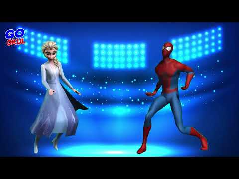 ERİK DALI OYUN HAVASI - SÜPER KAHRAMANLAR Erik Dalı ile Dans Ediyor - ELSA, ÖRÜMCEK ADAM animasyon