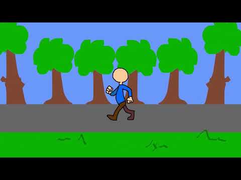 Walk cycle - with sound (adobe animate and premiere pro)