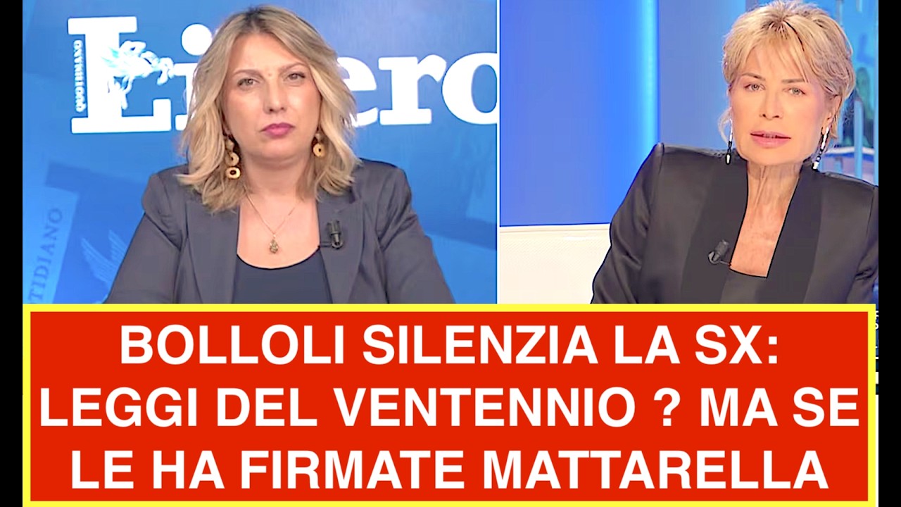 BOLLOLI SILENZIA LA SX: LEGGI DEL VENTENNIO ? MA SE LE HA FIRMATE MATTARELLA