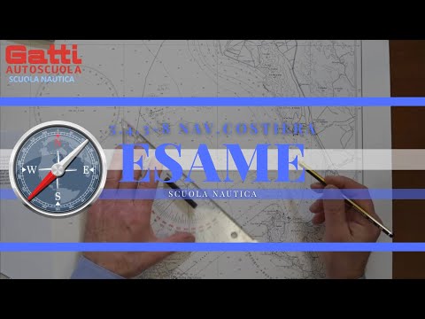 5.4.3-8 NAV. COSTIERA - ESAME PATENTE NAUTICA 2024 OLTRE LE 12 MIGLIA. NUOVO ESERCIZIO DI CARTEGGIO.