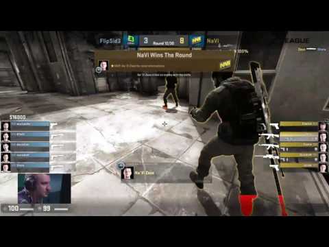 Zeus knife kill on Shara (casters reaction) | FlipSid3 vs NaVi | ELEAGUE Season 1 - Group E