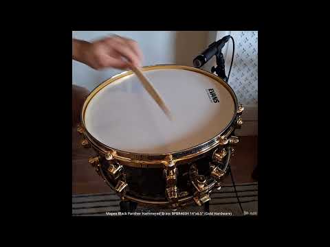 Mapex Black Panther Hammered Brass BPBR465H 14x6.5 Snare Drum | Original Owner image 21
