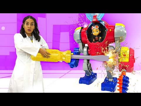 Spielspaß mit Doktor Aua. Rusty braucht Doktor Auas Hilfe. Spielzeug Video für Kinder