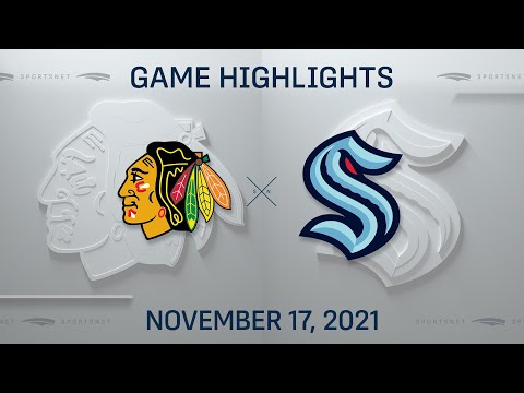 NHL Highlights | Blackhawks vs. Kraken - Nov. 17, 2021
