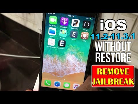 unJailbreak iOS 11.3.1 Remove & Uninstall Electra! - Delete Cydia (NO RESTORE)