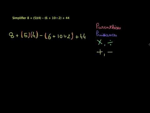 Ordre Des Operations Exemple Video Khan Academy