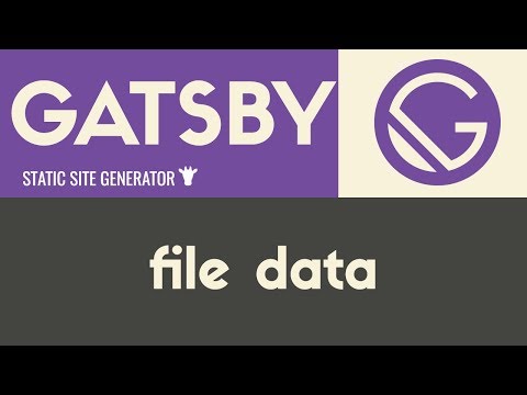 File Data | Gatsby Static Site Generator | Tutorial 12