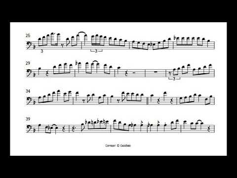 Walkin' - JJ Johnson Trombone Solo Transcription