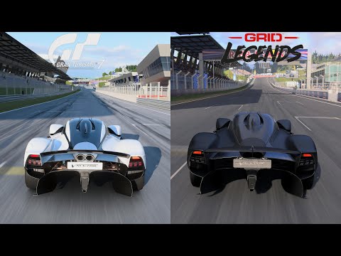 GT7 Vs Grid Legends Comparison - Aston Martin Valkyrie at Red Bull Ring [4K PS5]